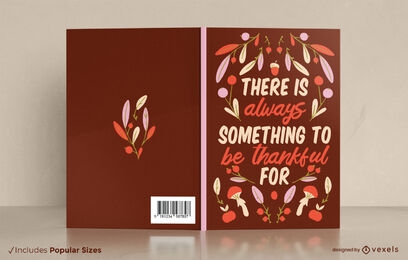 Thanksgiving holiday lettering book cover design