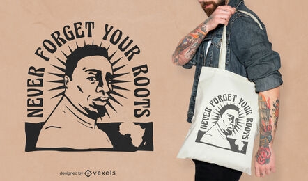 Never forget your roots tote bag design