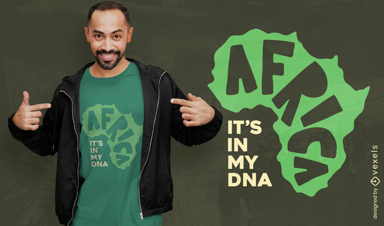 África está no meu design de camiseta de DNA