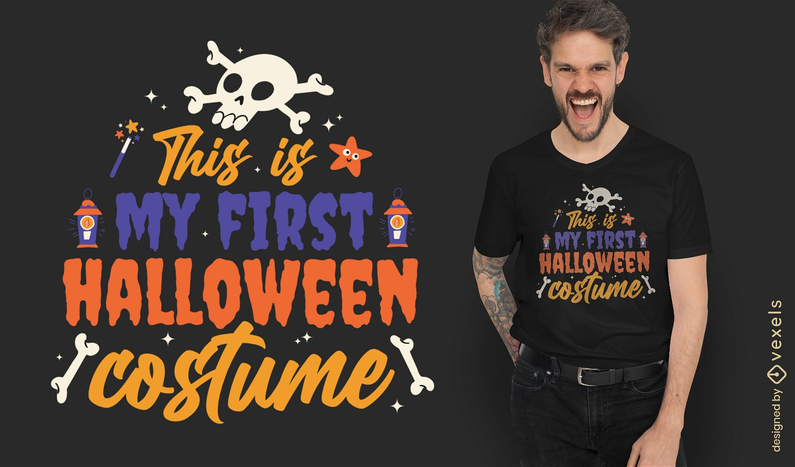 Mein erstes Halloween-Kost?m-T-Shirt-Design