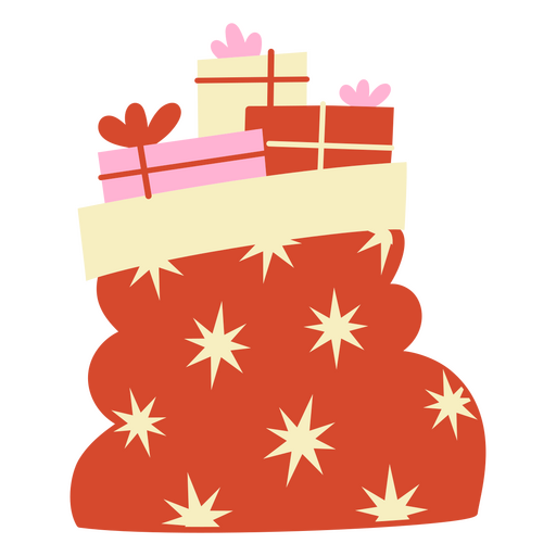 Repartiendo alegría con regalos de Navidad Diseño PNG