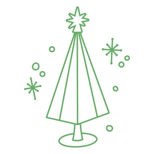 Árbol de Navidad que se ilumina Diseño PNG