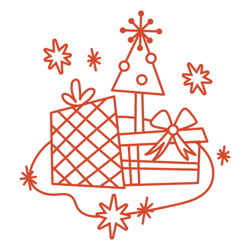 Freude am Weihnachtsgeschenk PNG-Design