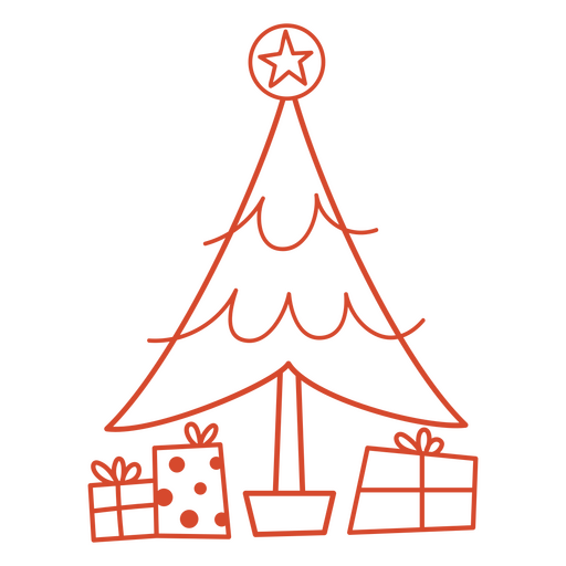 Compartiendo la alegría navideña con regalos Diseño PNG