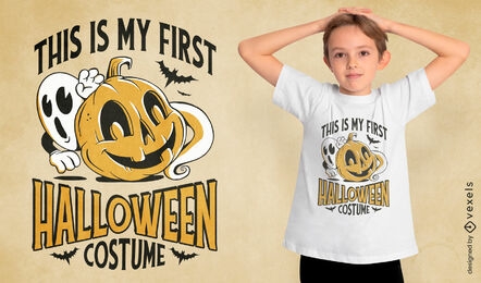 Halloween costume pumpkin ghost t-shirt design