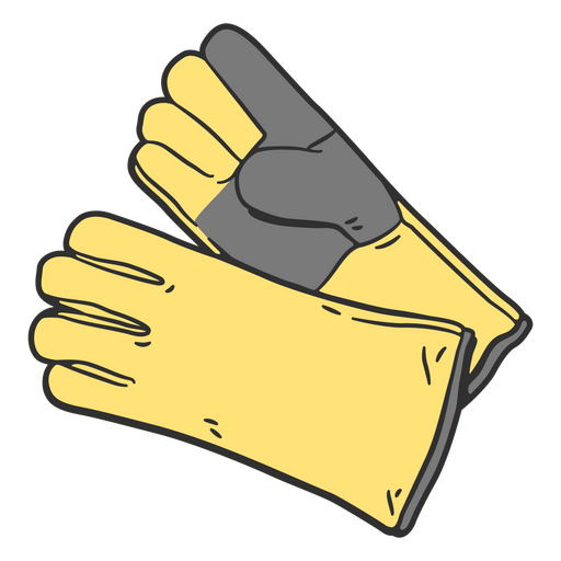 Welding gloves PNG Design
