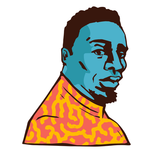 Farbstrich-Starren des schwarzen Mannes PNG-Design