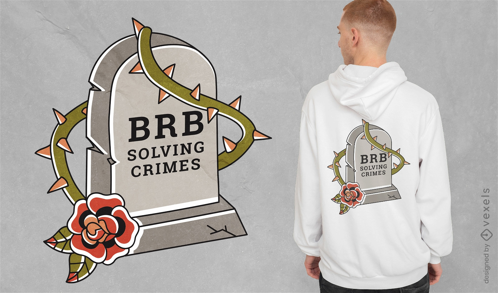 Diseño de camiseta de tumba de crimen verdadero