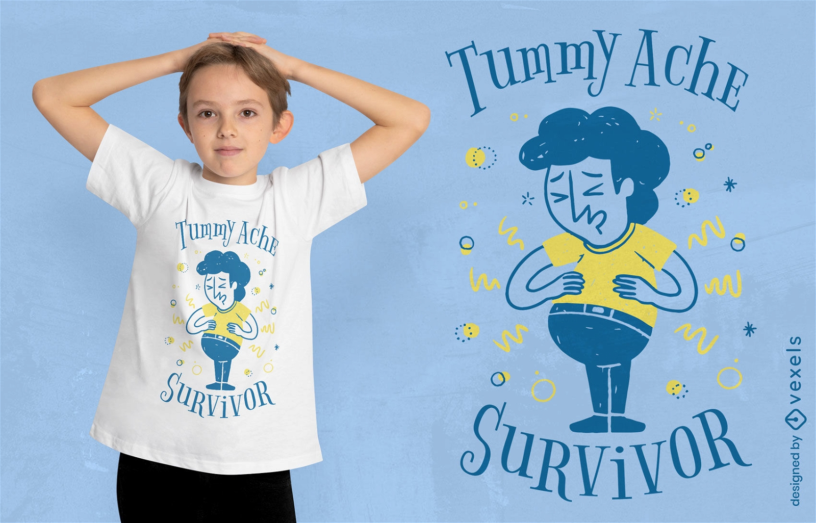 Tummy ache survivor t-shirt design