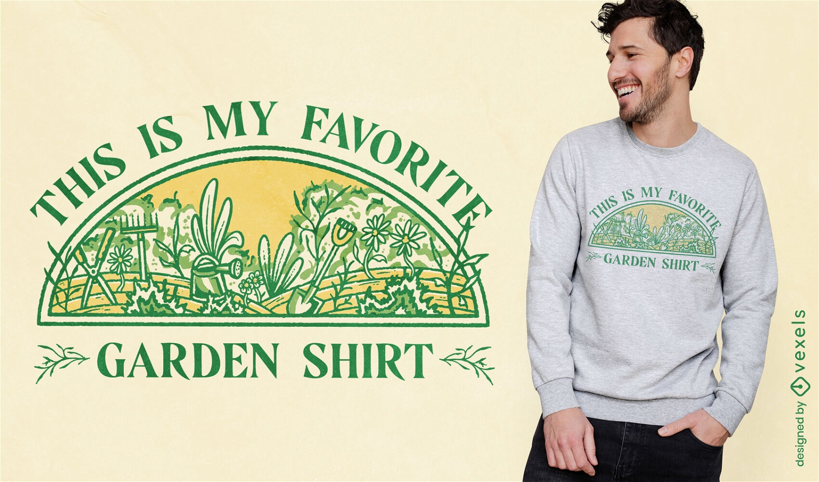 Diseño de camiseta de camisa de jardín favorito