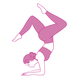 Woman Doing A Yoga Pose PNG & SVG Design For T-Shirts