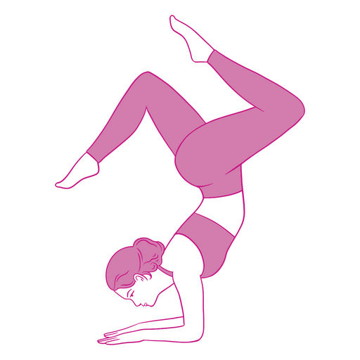 Frau macht eine Yoga-Pose PNG-Design
