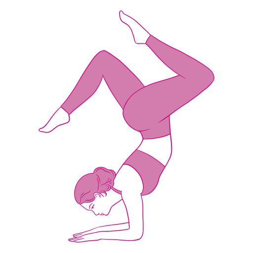 Woman doing a yoga pose PNG Design