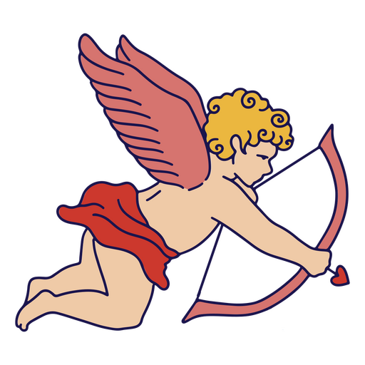 Cupid shooting an arrow PNG Design