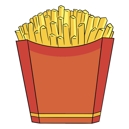 Enjoying some delicious fries PNG Design