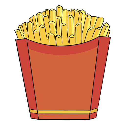 Leckere Pommes genießen PNG-Design