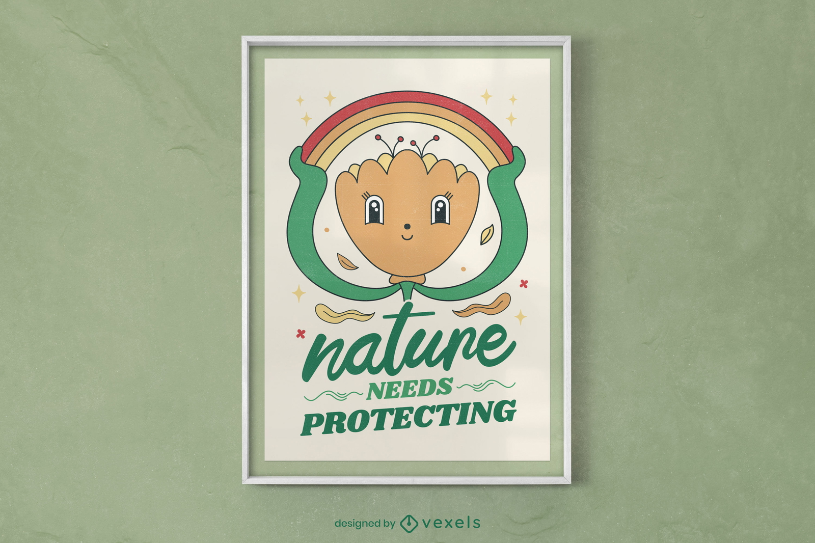 A natureza precisa proteger o design do pôster