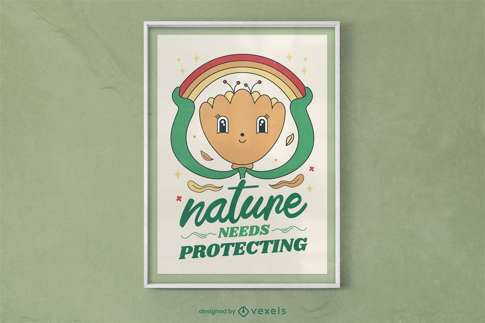 La naturaleza necesita proteger el dise?o del cartel.