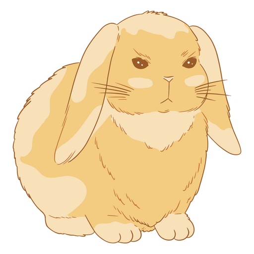 Displeased bunny PNG Design