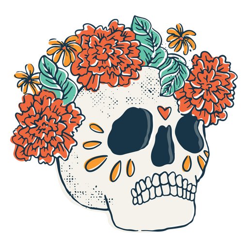 Calaveras para celebrar el día de muertos Diseño PNG