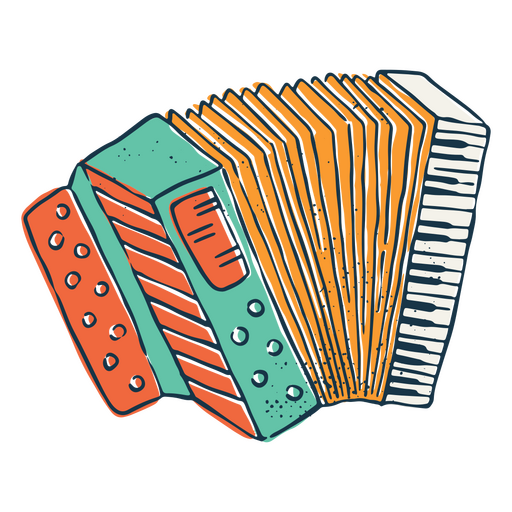 Accordion to celebrate the Day of the dead PNG Design