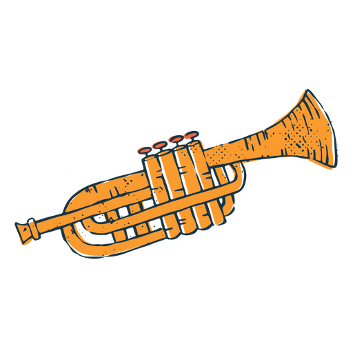 Trumpet to celebrate the Day of the dead PNG Design