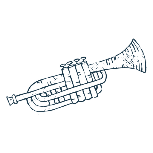 A trumpet to celebrate the Day of the dead PNG Design