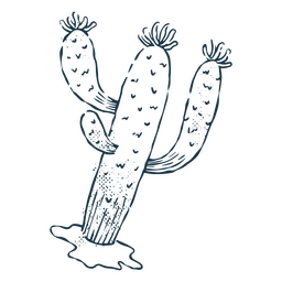 A cactus to celebrate the Day of the dead PNG Design