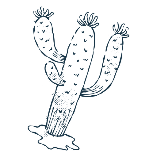 Un cactus para celebrar el Día de Muertos Diseño PNG