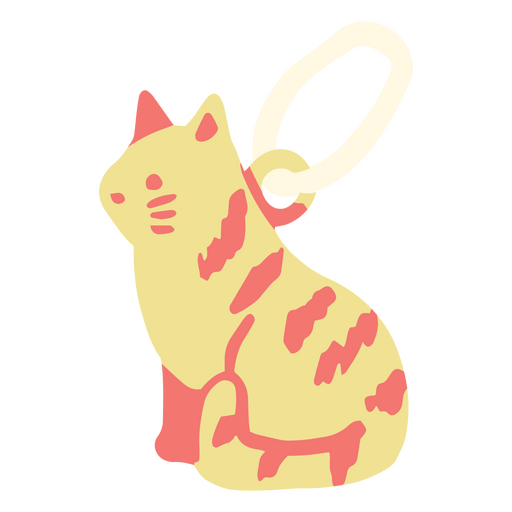 Schmuck mit Katzenanhänger PNG-Design