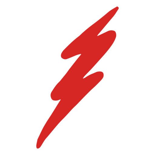 Red lightning bolt PNG Design
