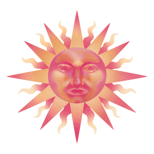 The face of the Sun PNG Design