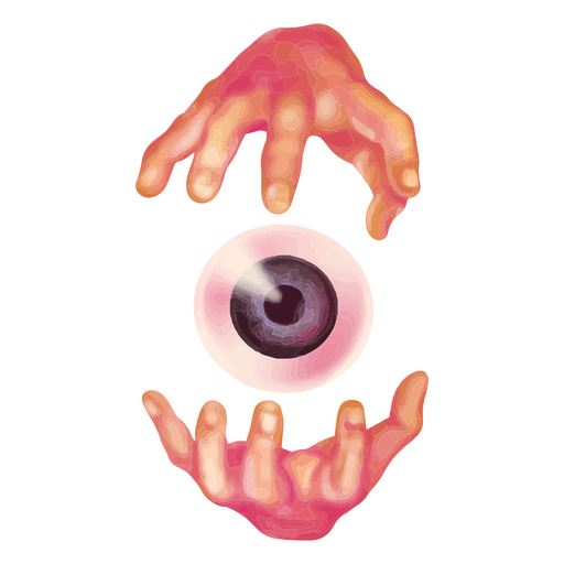 Hände umgaben ein Auge der Weisheit PNG-Design