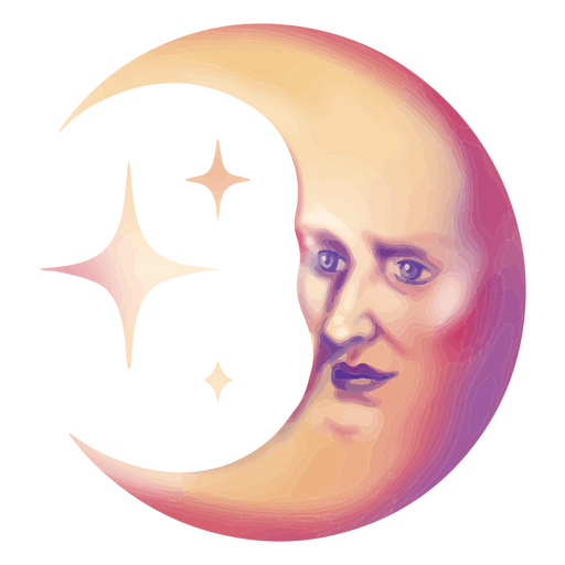 Mond und Himmelskörper PNG-Design