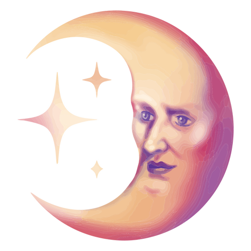 Moon and celestial bodies PNG Design
