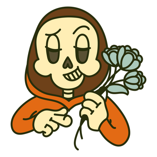 Lindo diseño de color de Halloween con Grim Reaper Diseño PNG