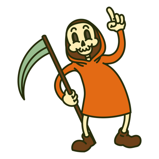 Diseño de color Grim Reaper que es inquietantemente perfecto para Halloween Diseño PNG