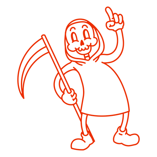 Grim Reaper design that's sure to spook and fun on Halloween PNG Design