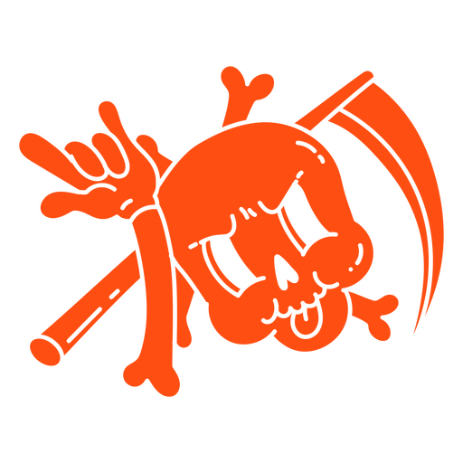 Design de Halloween que é tanto assustador quanto Grim Reaper Desenho PNG