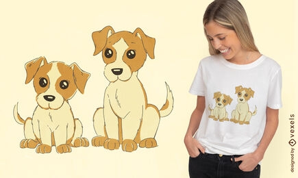 Design de camiseta de cães Jack Russell Terrier