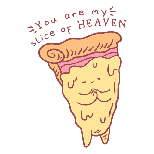 desenho de pizza kawaii Desenho PNG