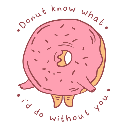 Donut-Kawaii-Cartoon PNG-Design
