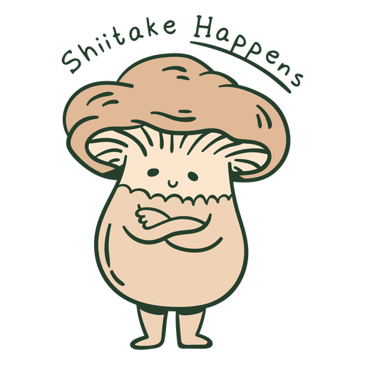 Shiitake acontece Desenho PNG