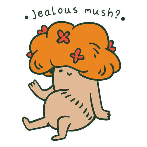 Jealous mush design PNG Design