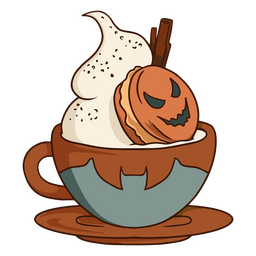 Delicious pumpkin spice drink    PNG Design