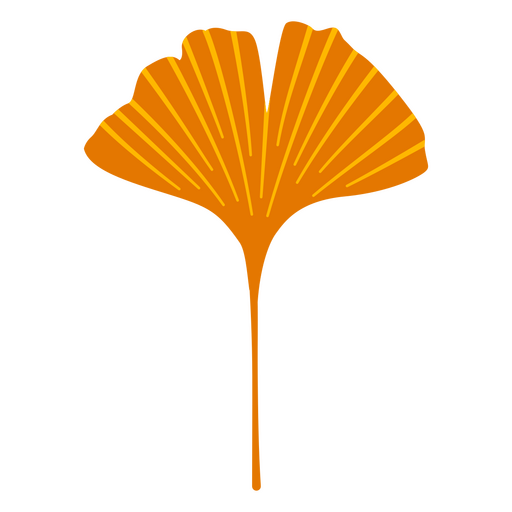 Ilustraci?n frondosa de la planta de ginkgo Diseño PNG