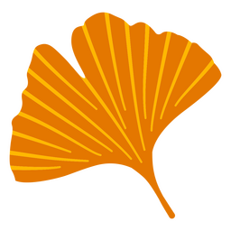 Ginkgo biloba plant foliage wall decoration PNG Design