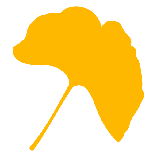 Arte de pared frondoso de árbol de ginkgo Diseño PNG