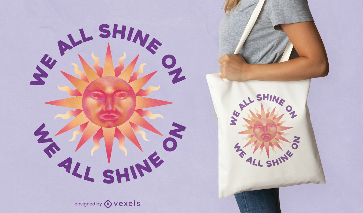 Sun Shine-Zitat-Einkaufstasche-Design