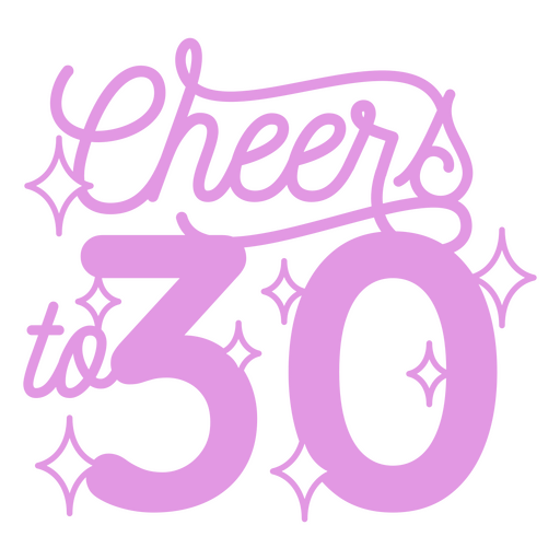 Three decades of joy and laughter PNG Design